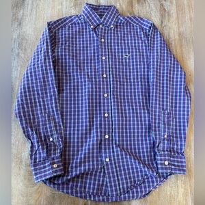 Xs vineyard vines Tucker shirt purple plaid